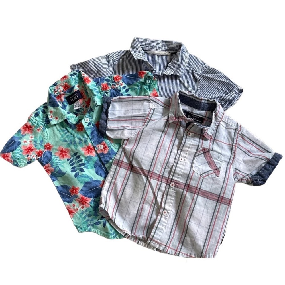 Lot‎ of 3 Toddler Boys Button Down Shirts Ben Sherman H&M Childrens Place 18-24m
